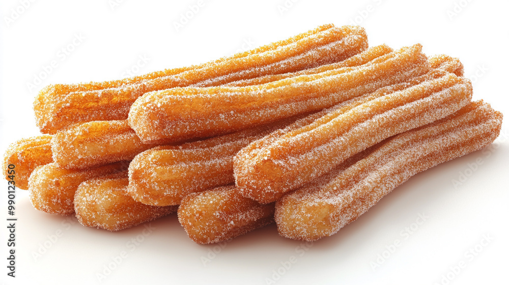 Delicious golden churros coated in sugar, perfect for any dessert lover or snack enthusiast looking for a sweet treat. Delicious golden churros coated in sugar, perfect for any dessert lover or snack enthusiast looking for a sweet treat.
