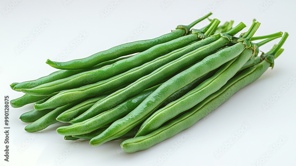 Fresh green beans arranged neatly on a light background, perfect for healthy eating and vibrant recipes. Fresh green beans arranged neatly on a light background, perfect for healthy eating and vibrant recipes.