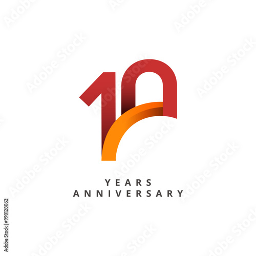 10 ears anniversary template design photo