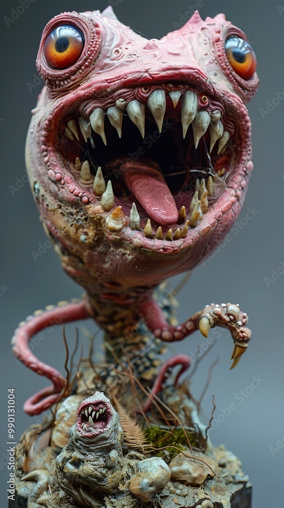 Creepy Fantasy Creature Sculpture: A Nightmarish Vision Creepy Fantasy Creature Sculpture: A Nightmarish Vision