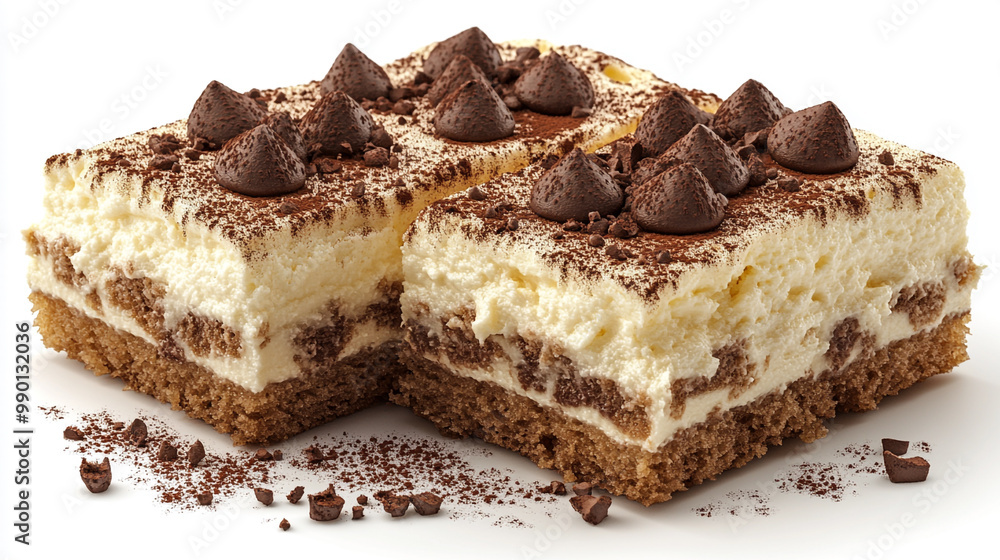 Delicious layered dessert with creamy filling and chocolate bits, perfect for any sweet tooth craving a delightful treat. Delicious layered dessert with creamy filling and chocolate bits, perfect for any sweet tooth craving a delightful treat.