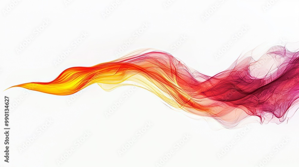 Fototapeta premium A flame with a broad, rounded base that narrows into a sharp