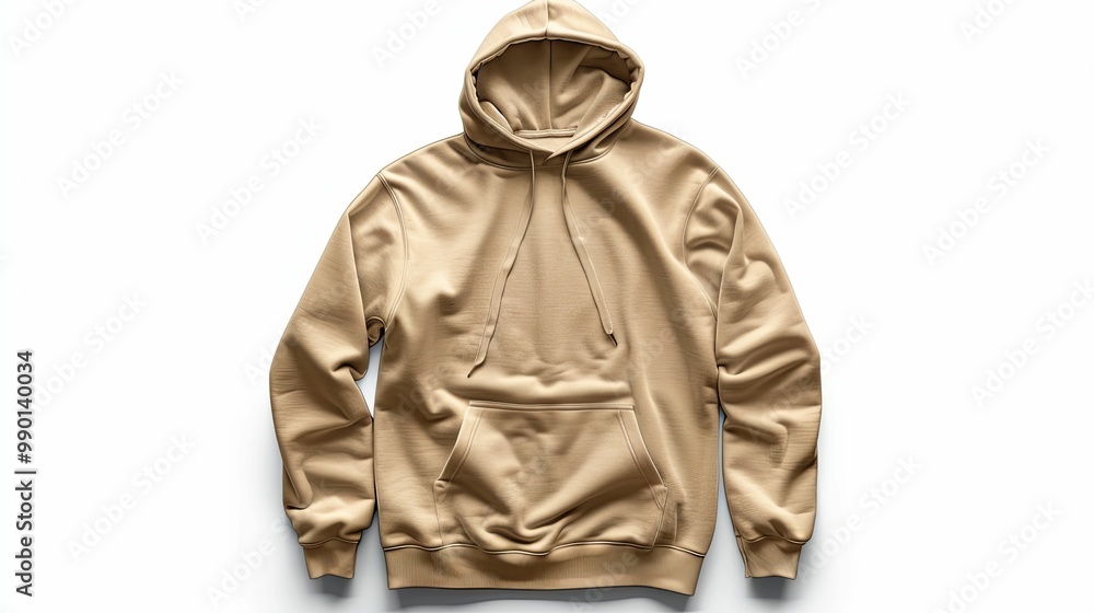 Tan Hooded Sweatshirt with a Pocket Tan Hooded Sweatshirt with a Pocket