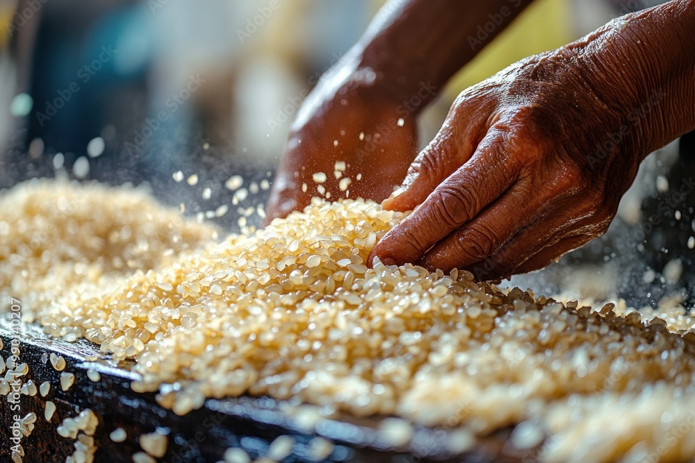 Hands Washing Rice Hands Washing Rice