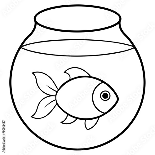 goldfish in a glass