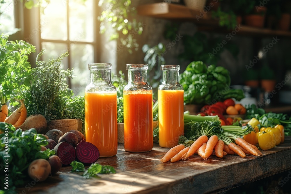 Freshly Squeezed Juice in Kitchen