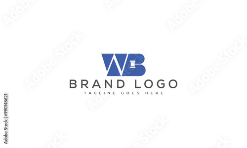 Free Download letter WB logo design vector template design for brand - GFXLoad