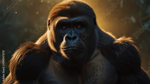 Powerful Gorilla Portrait