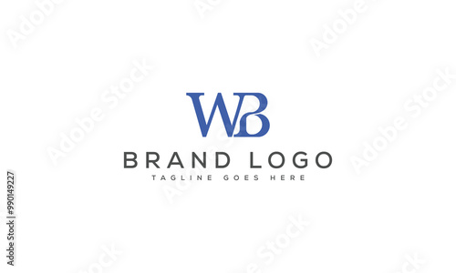 letter WB logo design vector template design for brand