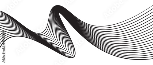 abstract black and white wave background