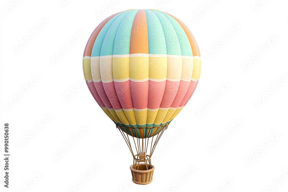 Naklejka premium Colorful hot air balloon cut out element