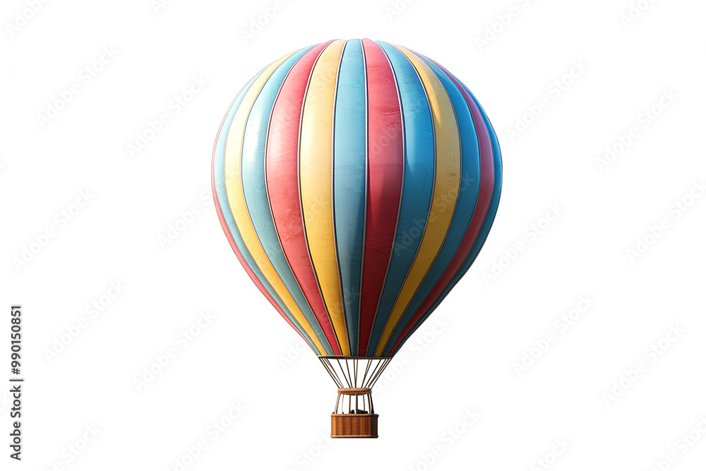 Naklejka premium Colorful hot air balloon cut out element