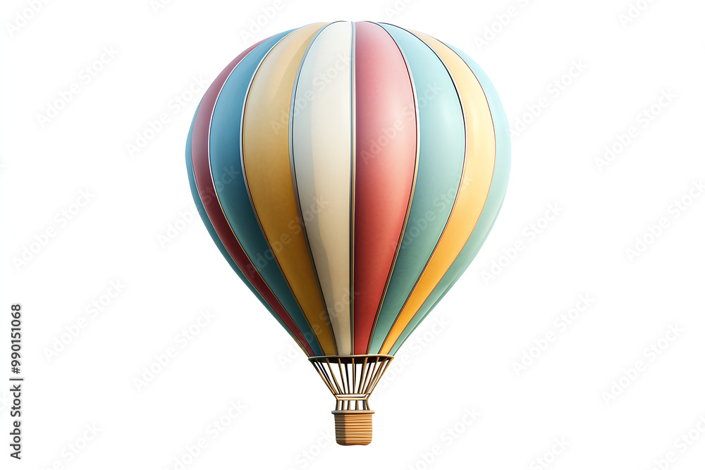 Fototapeta premium Colorful hot air balloon cut out element
