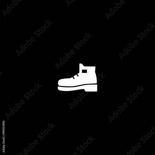 Men s shoe icon isolated on dark background