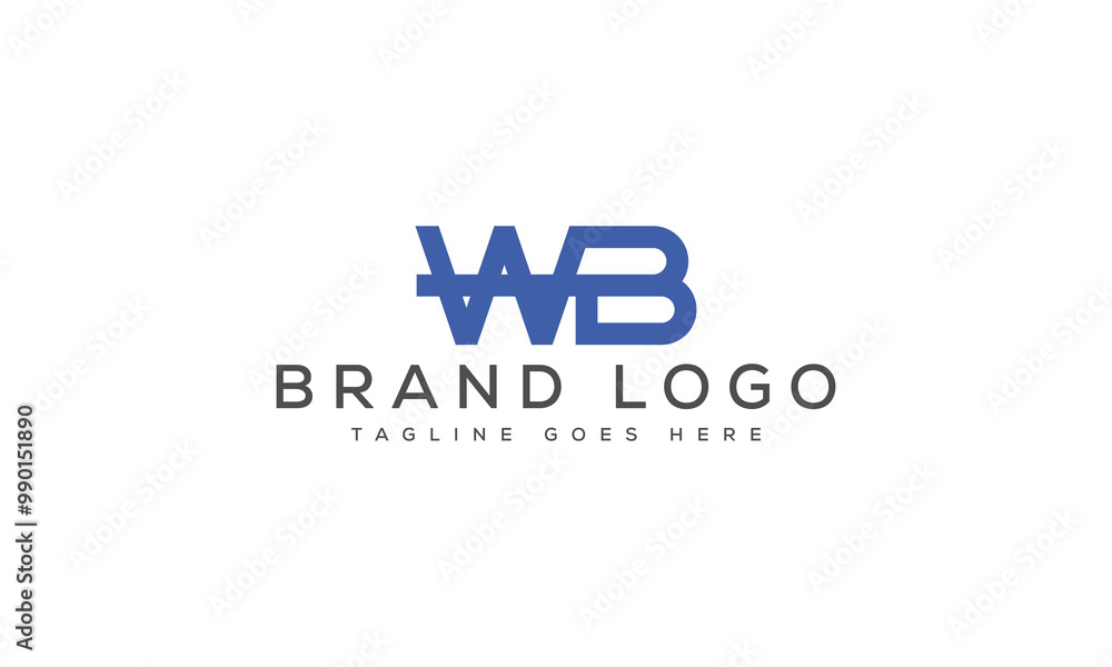 letter WB logo design vector template design for brand letter WB logo design vector template design for brand