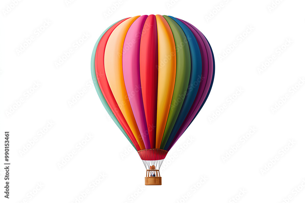 Naklejka premium Colorful hot air balloon cut out element