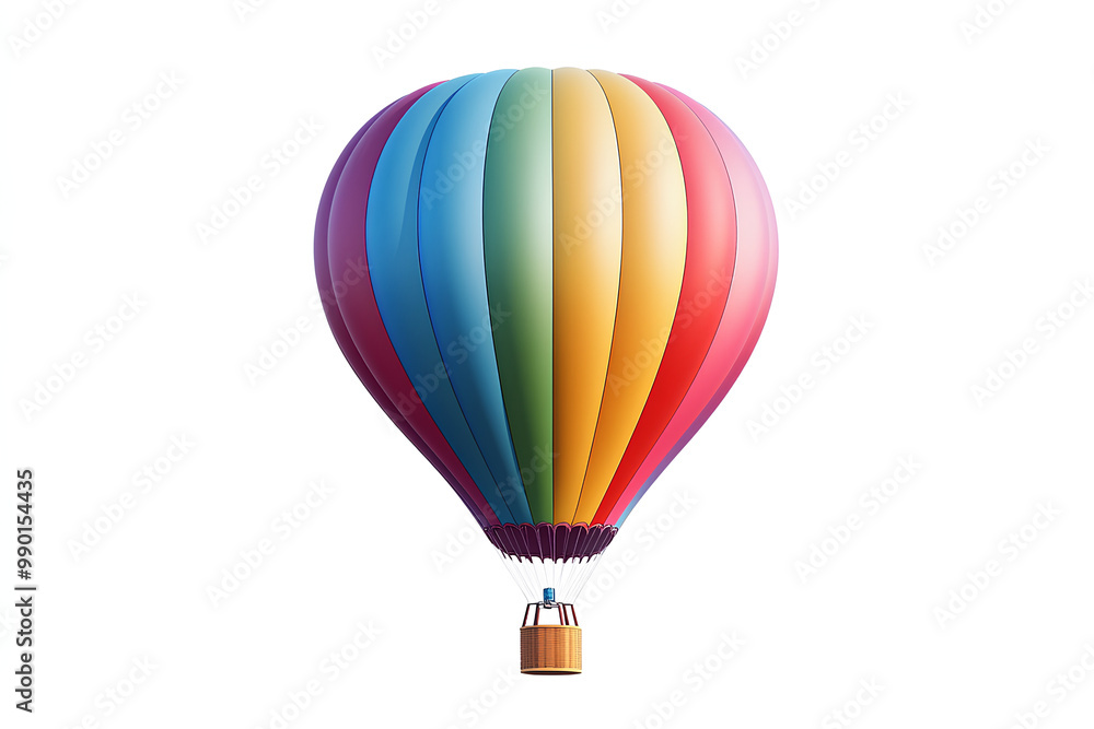 Naklejka premium Colorful hot air balloon cut out element
