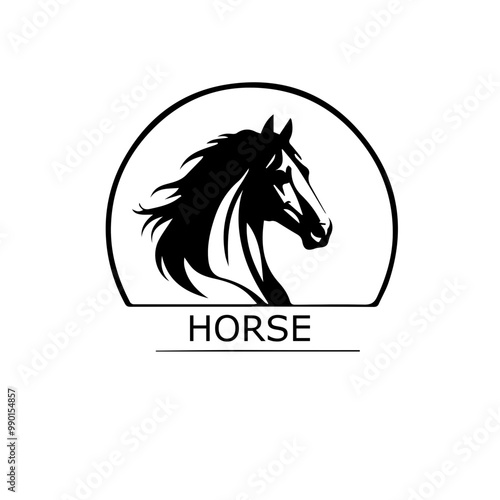 black silhouette vector of a horse 