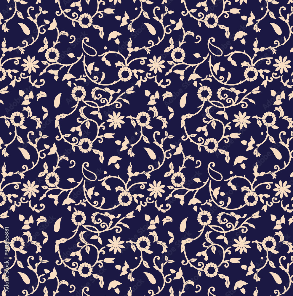 Ornate floral seamless texture, endless pattern with flowers. Seamless pattern can be used for wallpaper, pattern fills, web page background, surface textures. Ornate floral seamless texture, endless pattern with flowers. Seamless pattern can be used for wallpaper, pattern fills, web page background, surface textures.