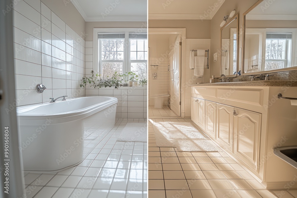 Spacious and Elegant Bathroom Interior Spacious and Elegant Bathroom Interior