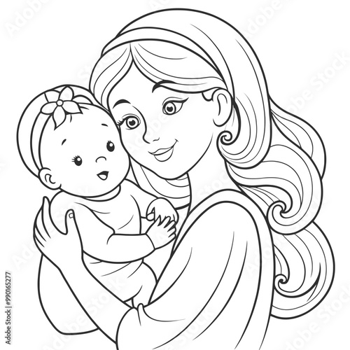 A woman with a baby in her arms is holding a baby