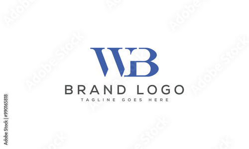 letter WB logo design vector template design for brand