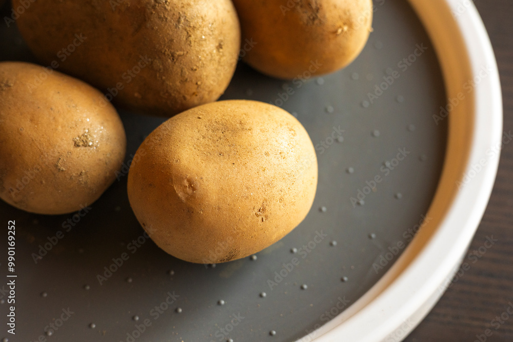 Bunch of Potatoes on the Table Close-Up Bunch of Potatoes on the Table Close-Up