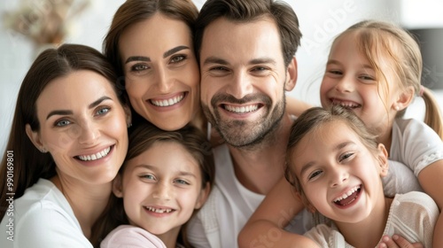 Happy family background illustration generated by ai