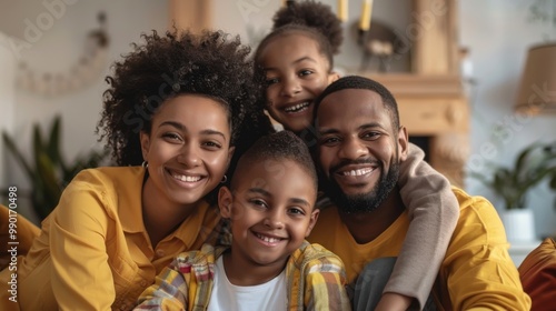 Happy family background illustration generated by ai