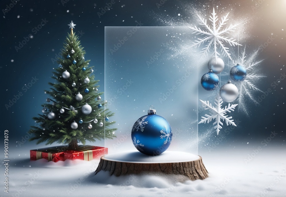 New Year greeting card with New Year balls New Year greeting card with New Year balls