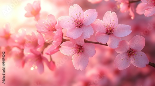 Delicate Pink Cherry Blossoms