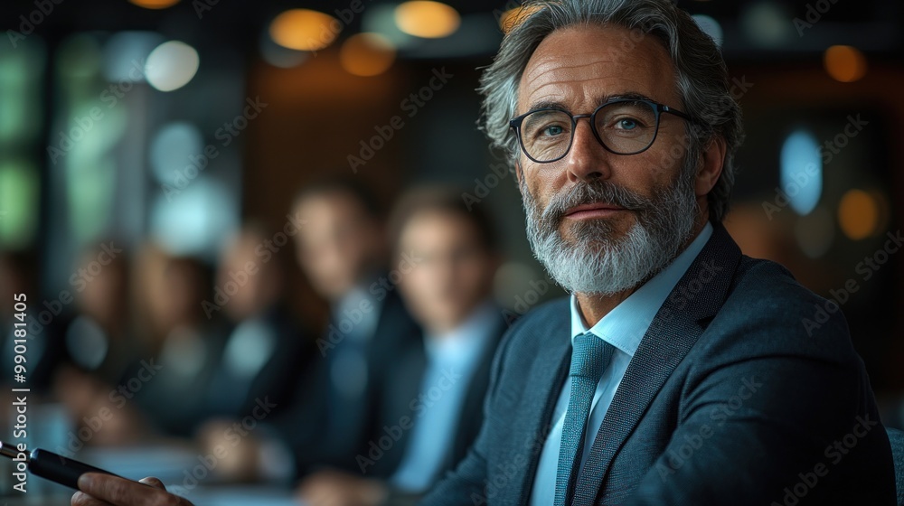 Confident Businessman in a Meeting Confident Businessman in a Meeting