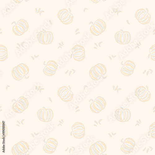 Pumpkin Halloween Seamless Pattern Design