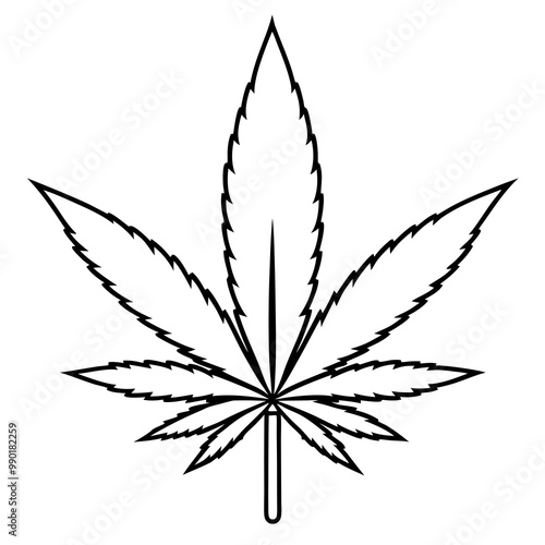 cannabis leaf silhouette