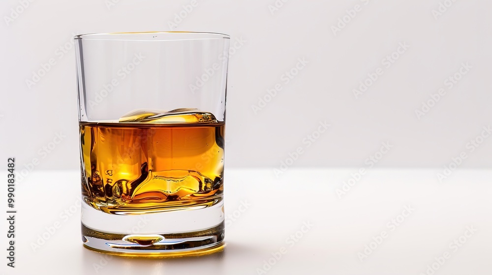 A refreshing drink placed on a pure white background. The drink has an enticing color and an appealing shape. There might be condensation on the glass, adding a touch of freshness. The white backgrou A refreshing drink placed on a pure white background. The drink has an enticing color and an appealing shape. There might be condensation on the glass, adding a touch of freshness. The white backgrou