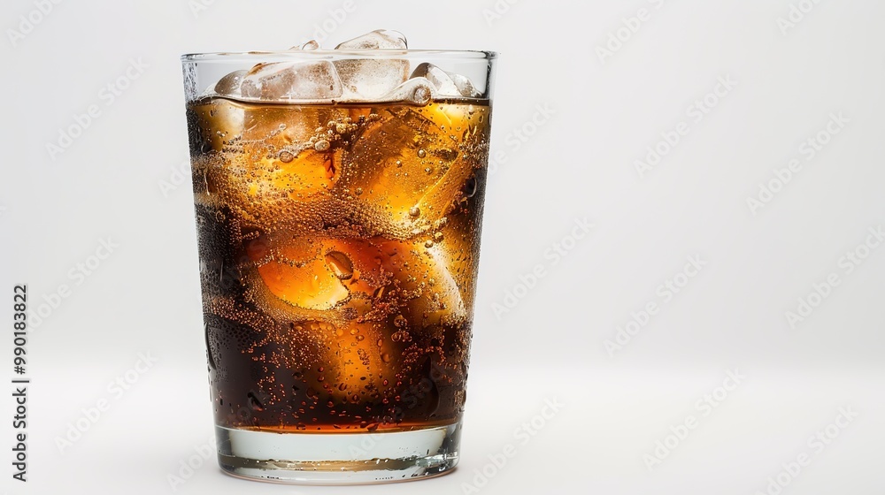 A refreshing drink placed on a pure white background. The drink has an enticing color and an appealing shape. There might be condensation on the glass, adding a touch of freshness. The white backgrou A refreshing drink placed on a pure white background. The drink has an enticing color and an appealing shape. There might be condensation on the glass, adding a touch of freshness. The white backgrou