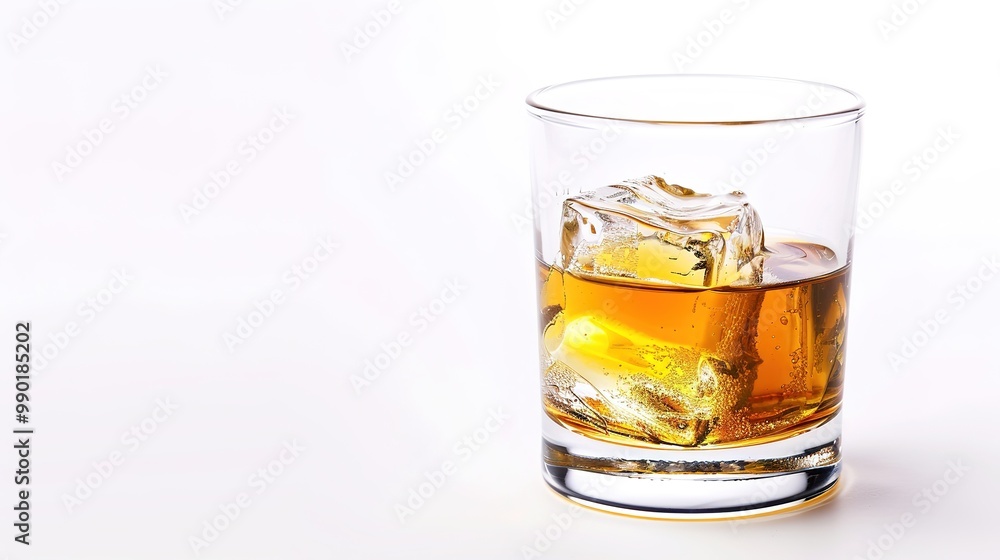A refreshing drink placed on a pure white background. The drink has an enticing color and an appealing shape. There might be condensation on the glass, adding a touch of freshness. The white backgrou A refreshing drink placed on a pure white background. The drink has an enticing color and an appealing shape. There might be condensation on the glass, adding a touch of freshness. The white backgrou