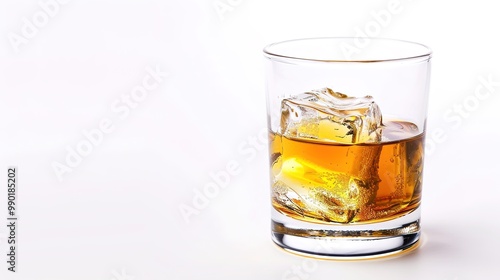 Wallpaper Mural  A refreshing drink placed on a pure white background. The drink has an enticing color and an appealing shape. There might be condensation on the glass, adding a touch of freshness. The white backgrou Torontodigital.ca