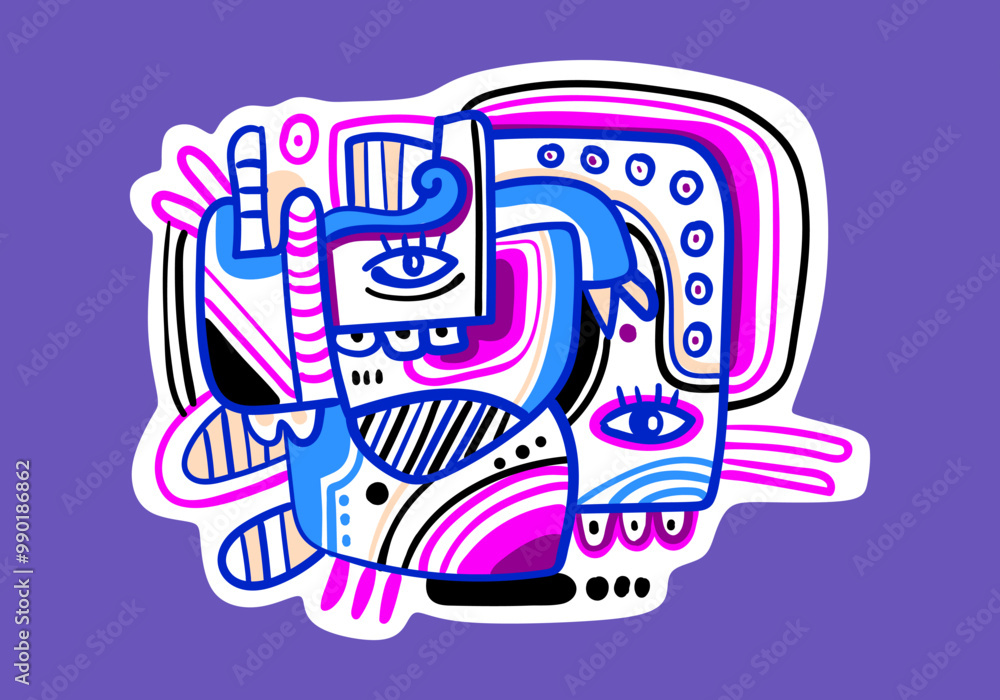 Obraz premium Hand drawn abstract , ethnic background, banners, wallpapers.