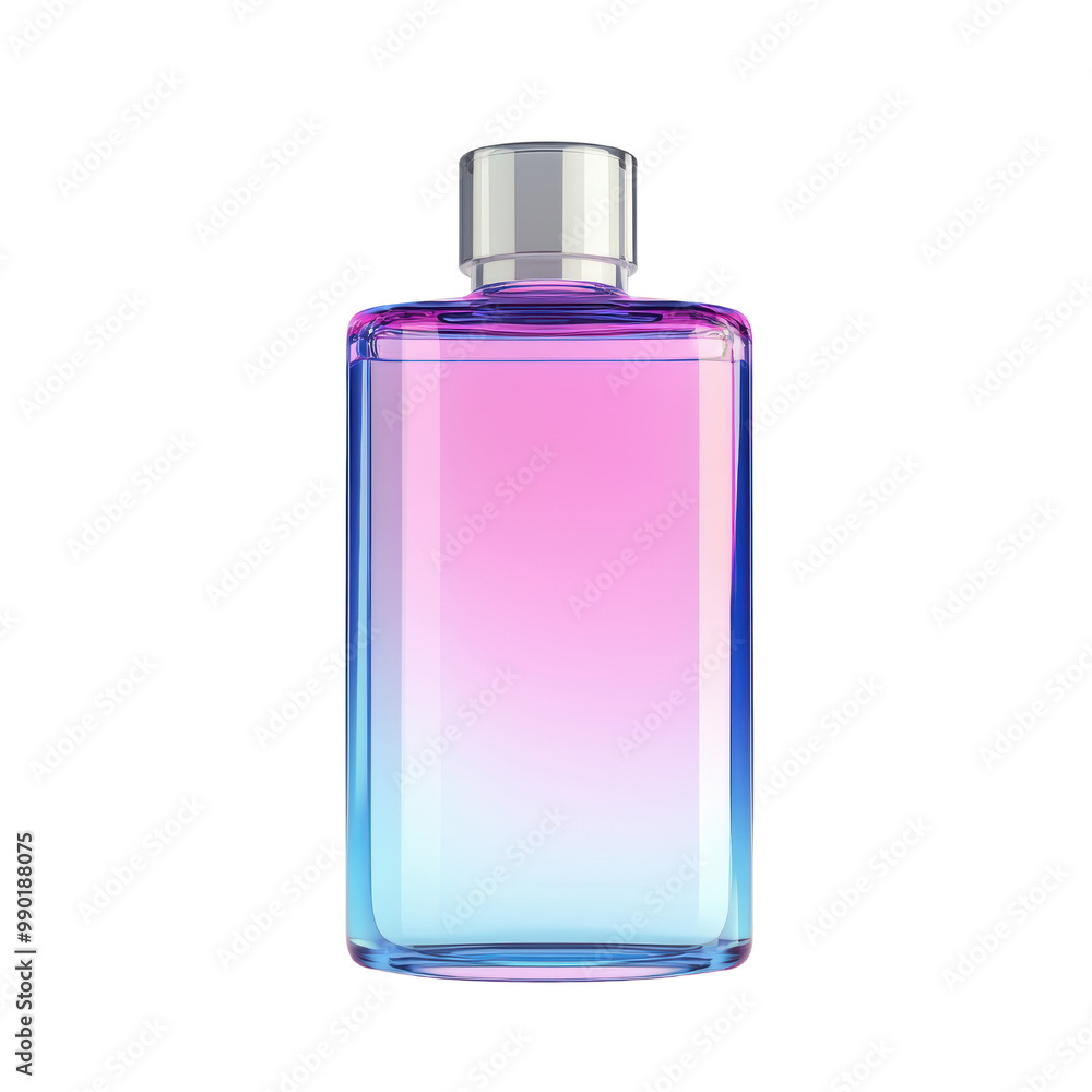 Gradient Glass Bottle with Liquid Design on transparent Background Gradient Glass Bottle with Liquid Design on transparent Background