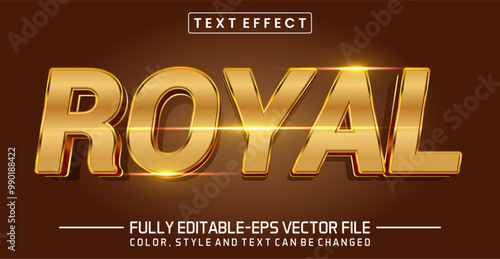 Royal font Text effect editable
