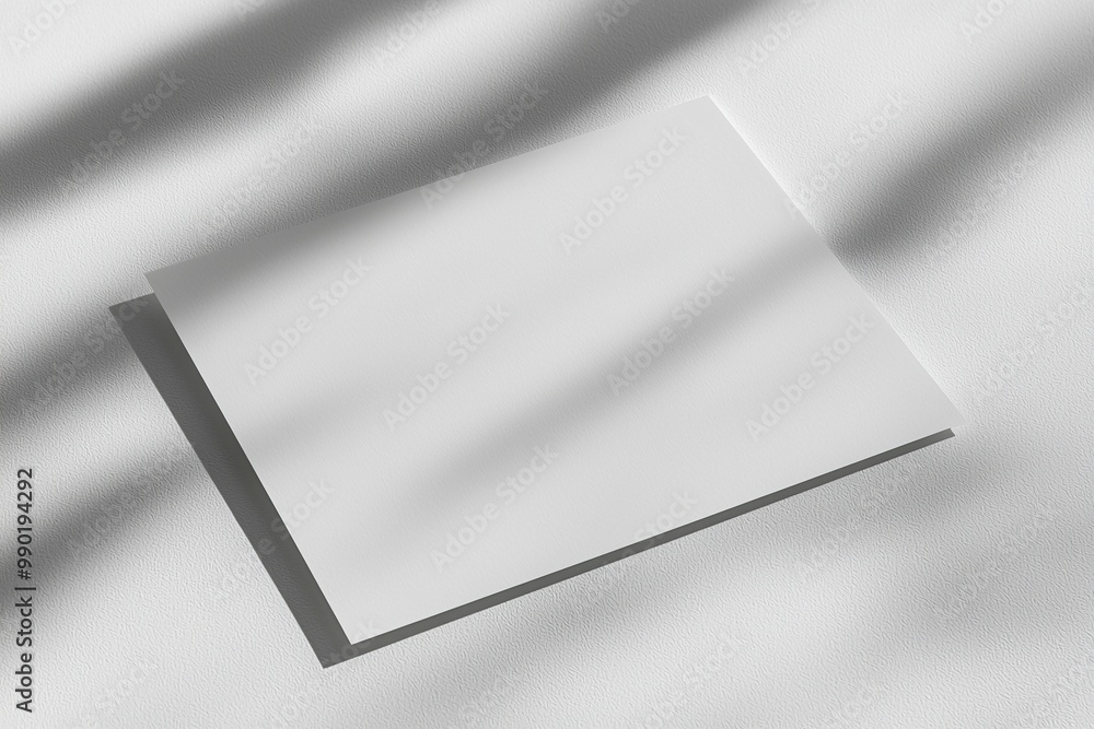 Paper A4 Mockup on White Background created with Generative AI Paper A4 Mockup on White Background created with Generative AI