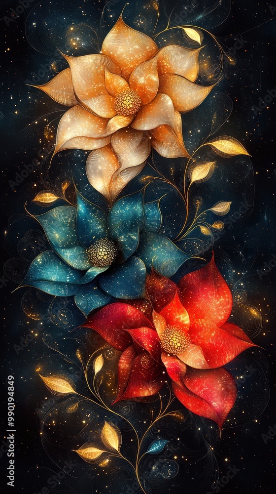 Naklejka premium Flower Background