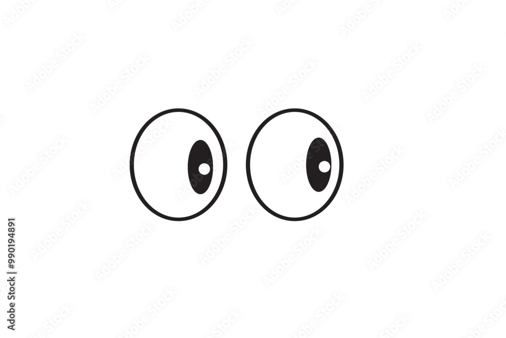 Smile eyes look away. Emoji. A sticker for a chat message. Isolated vector illustration on white background. Smile eyes look away. Emoji. A sticker for a chat message. Isolated vector illustration on white background.