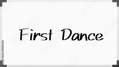 First Dance のホワイトボード風イラスト