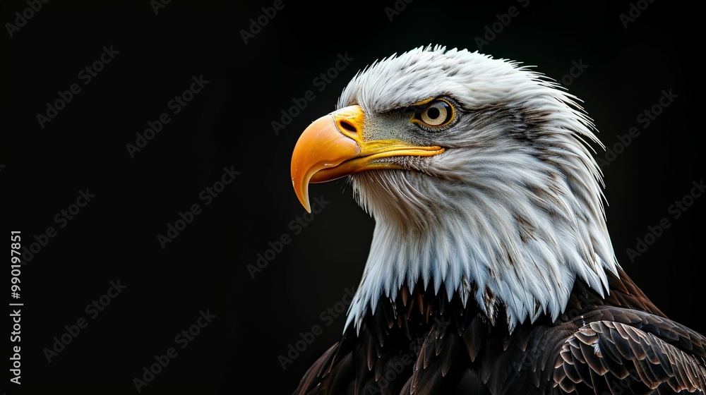 Close-up Portrait of a Bald Eagle with Sharp Focus on its Eye Close-up Portrait of a Bald Eagle with Sharp Focus on its Eye