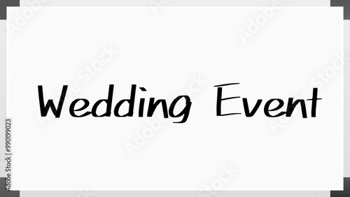 Wedding Event のホワイトボード風イラスト