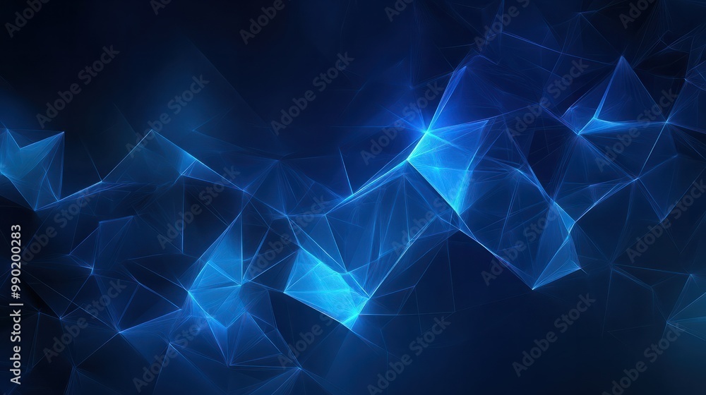 Abstract futuristic - technology with polygonal shapes on dark blue background, Ai generated image Abstract futuristic - technology with polygonal shapes on dark blue background, Ai generated image