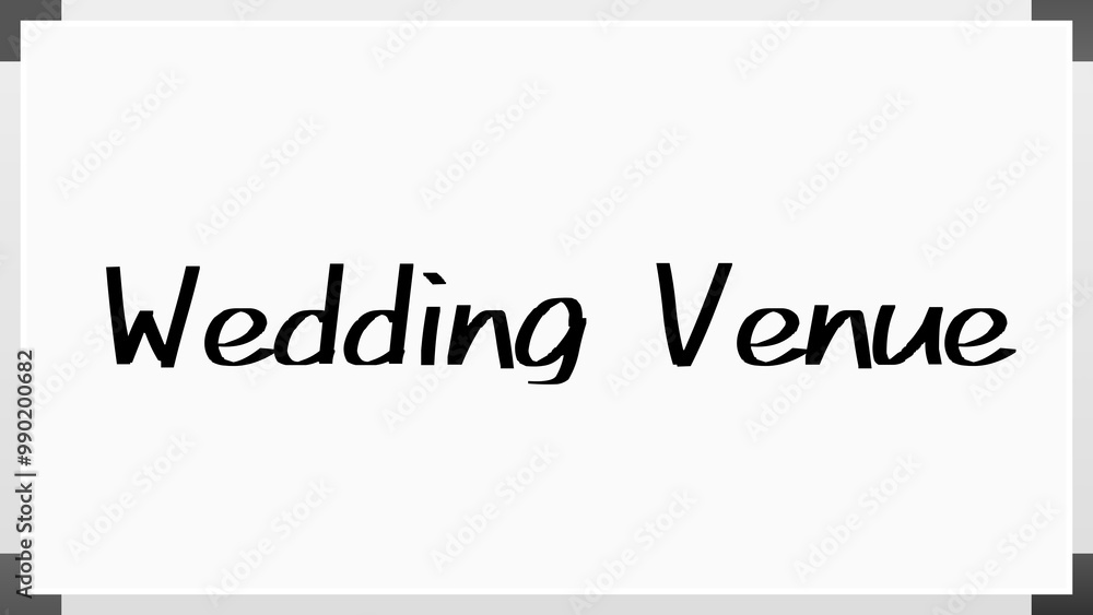 Wedding Venue のホワイトボード風イラスト Wedding Venue のホワイトボード風イラスト