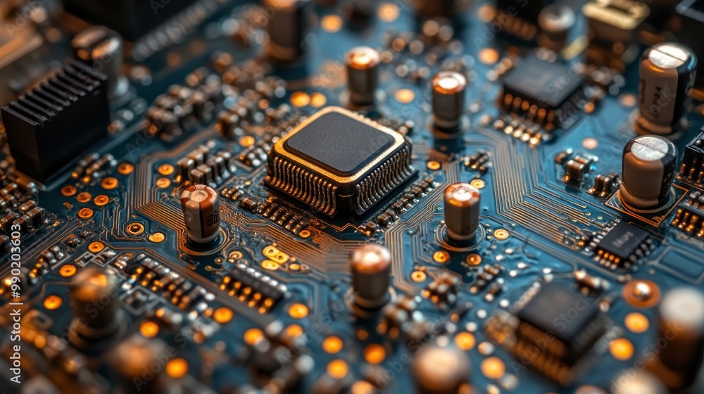 Closeup of a Circuit Board Closeup of a Circuit Board